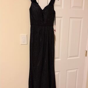 May Queen Black Sparkle Maxi Dress